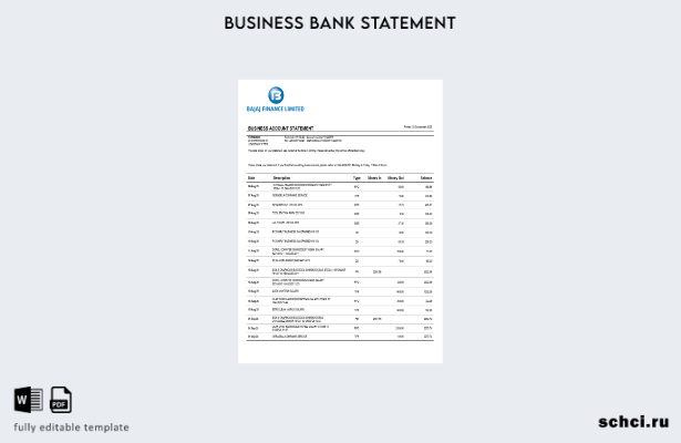 цифровая загрузка Bajaj Finance Limited, банковская выписка по счету коммерческо